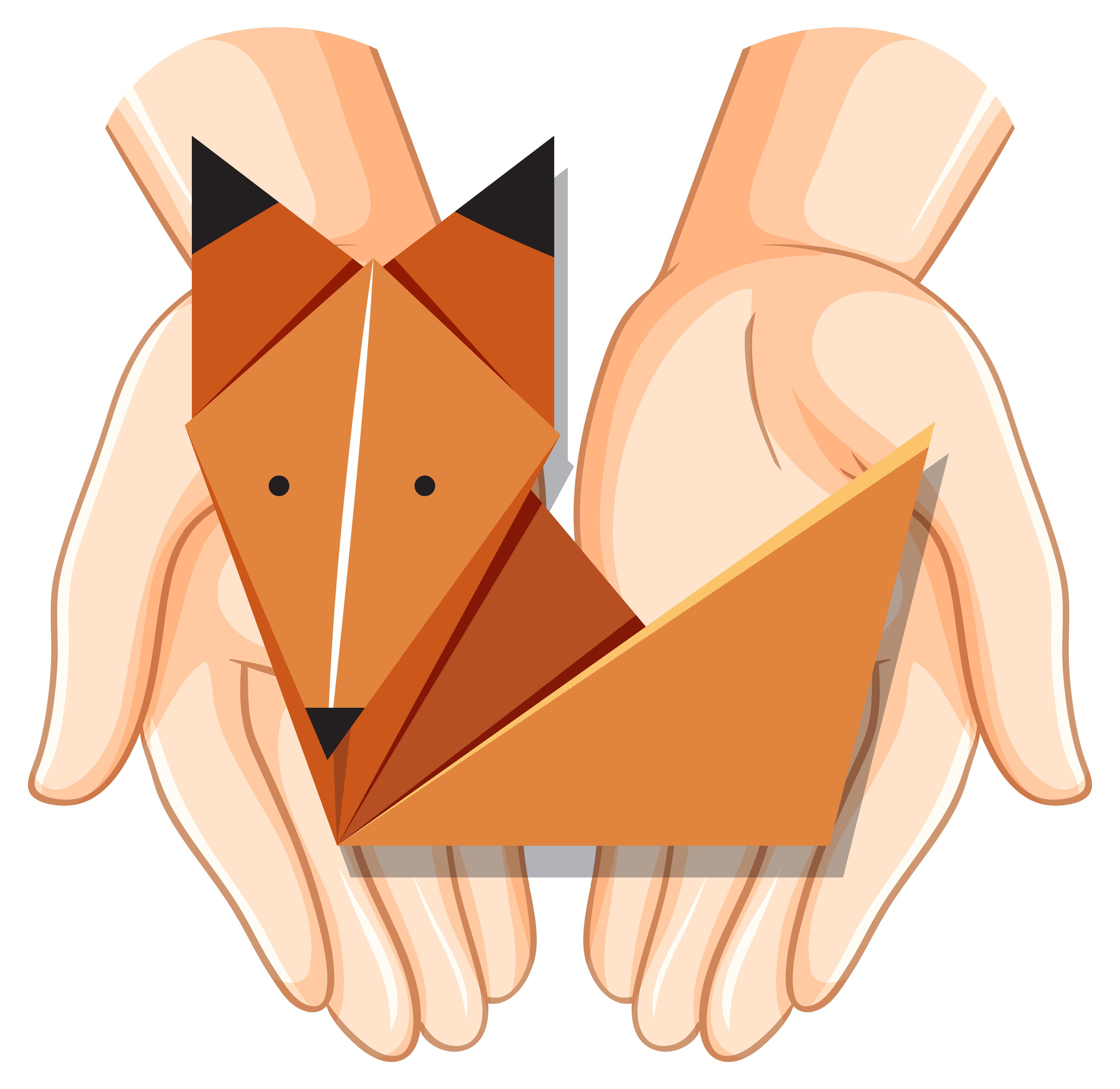 renard en origami